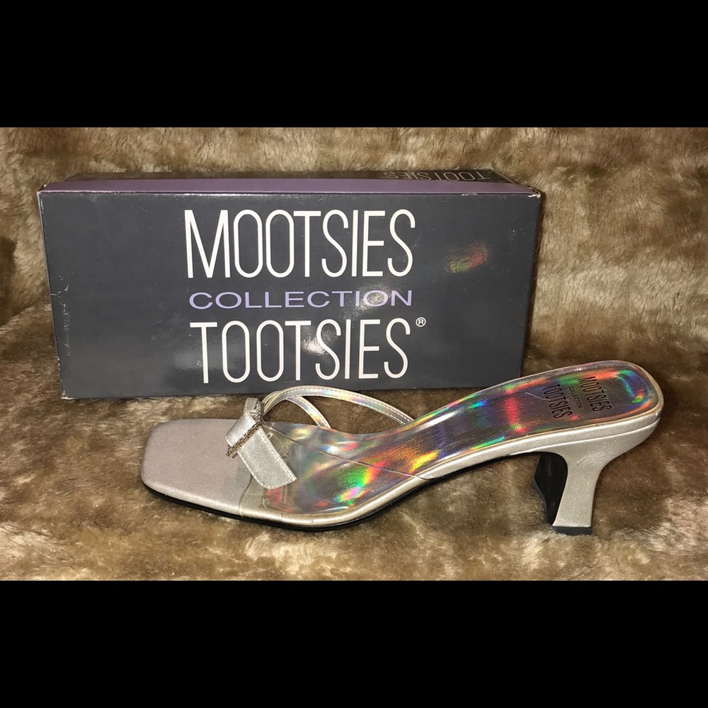 Size 10 - Slip-on heel sandals with short heel